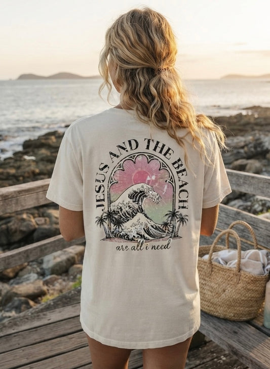 Jesus and The Beach Tee