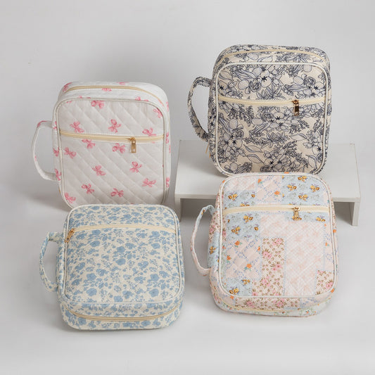 Assorted quilted storage cases, designed to hold your Bible study and prayer journals with grace