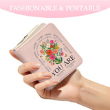 Credit Card Holder Wallet for Women, Christian Wallet for Women, Aesthetic Flowers Card Holder Purse, Birthday Christmas Graduation Gifts for Women, Christian Purse