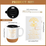 Christian Gift for Women Men A5 Leather Bible Journal and Man of God Pen 15 Oz Cork Ceramic Mug Religious Gift for Church Pastors Couples Employee Coworker