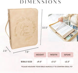 Bible Cover Case for Women - Minimalist Design Debossed Bible Case, Large Bible Covers for Women – Bible Accessories (Beigegold)