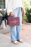 Bible Cover Case for Women - Minimalist Design Debossed Bible Case, Large Bible Covers for Women – Bible Accessories (Burgundy Gold Cross)