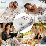 Christian Gifts for Women, Christian Blanket with Flowers 80 X 60“, Inspiration Gifts for Women, Encouragement Religious Gift, Faith Birthday Blanket for Woman, Mothers Day Christmas Easter
