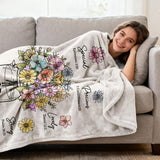 Christian Gifts for Women, Christian Blanket with Flowers 80 X 60“, Inspiration Gifts for Women, Encouragement Religious Gift, Faith Birthday Blanket for Woman, Mothers Day Christmas Easter