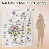 Christian Gifts for Women, Christian Blanket with Flowers 80 X 60“, Inspiration Gifts for Women, Encouragement Religious Gift, Faith Birthday Blanket for Woman, Mothers Day Christmas Easter