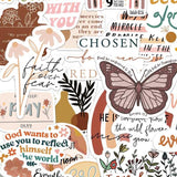 Alternative view of the daily grace Christian sticker bundle showing a variety of waterproof scripture and faith-based vinyl decals."