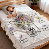 Christian Gifts for Women, Christian Blanket with Flowers 80 X 60“, Inspiration Gifts for Women, Encouragement Religious Gift, Faith Birthday Blanket for Woman, Mothers Day Christmas Easter